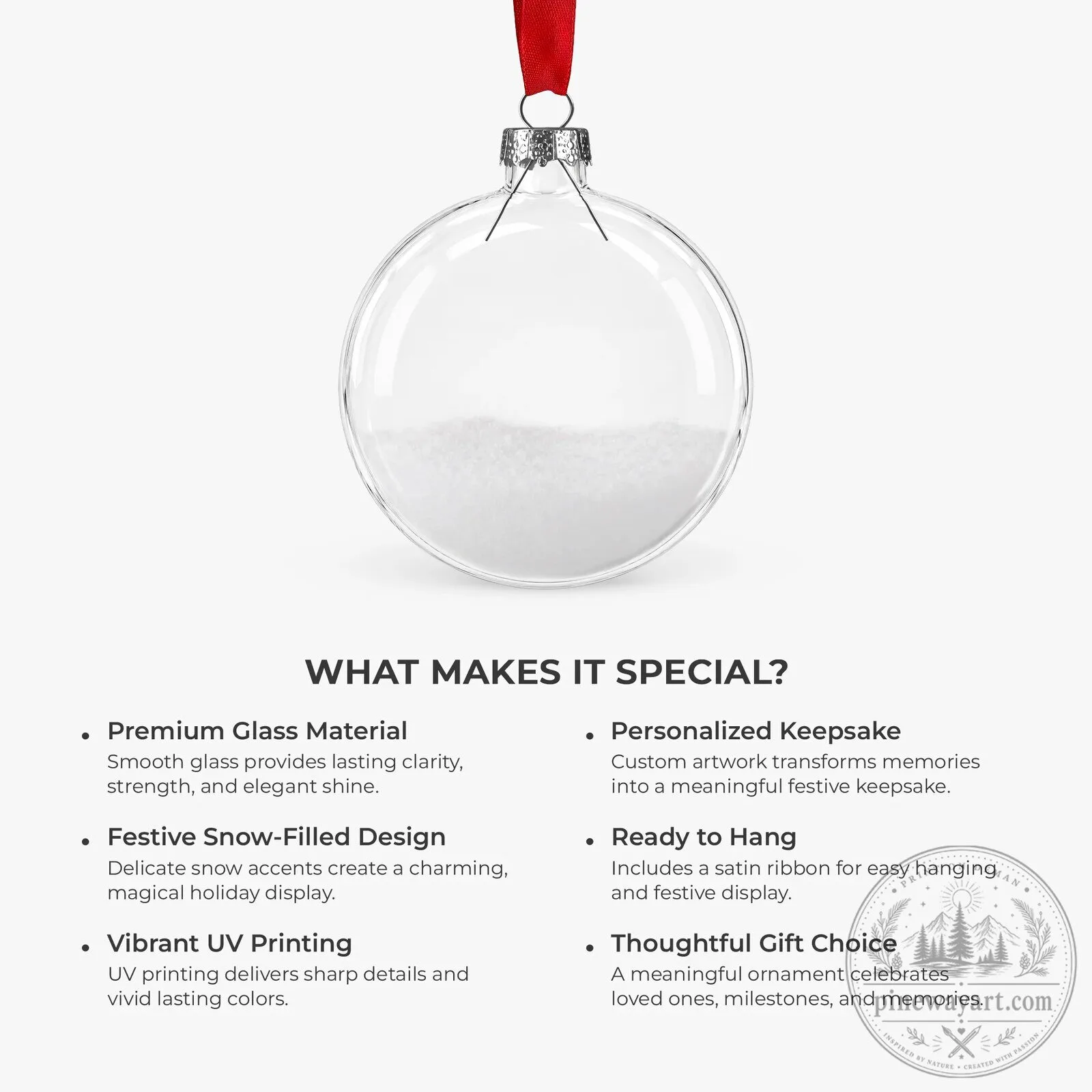 Personalized Couple and Cat Christmas Glass Ornament 13 Personalized Couple and Cat Christmas Glass Ornament