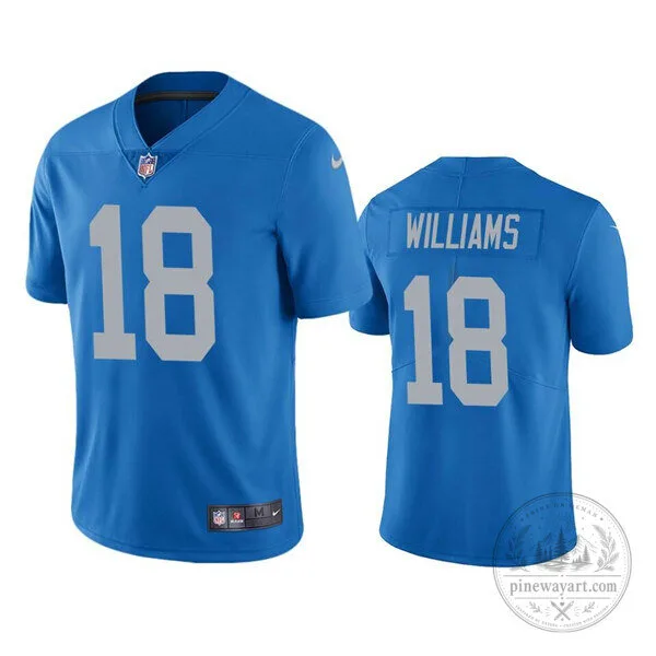 Detroit Lions Blue Jersey for Jameson Williams – Football Apparel