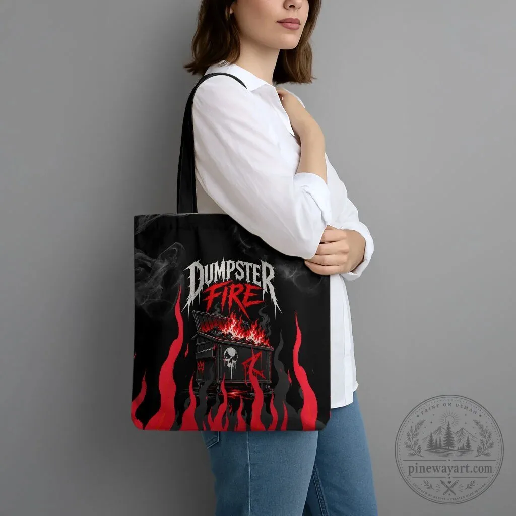 Dumpster Fire Everything Is Fine Sarcastic Skull Flame Heavy Metal Tote Bag 11 Dumpster Fire Everything Is Fine Sarcastic Skull Flame Heavy Metal Tote Bag