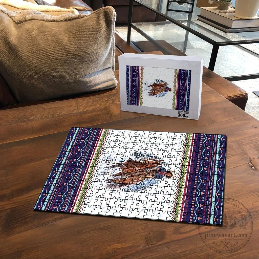 Nat Love African American Cowboy Winter Snow Fair Isle Pattern Jigsaw Puzzle 9 Nat Love African American Cowboy Winter Snow Fair Isle Pattern Jigsaw Puzzle