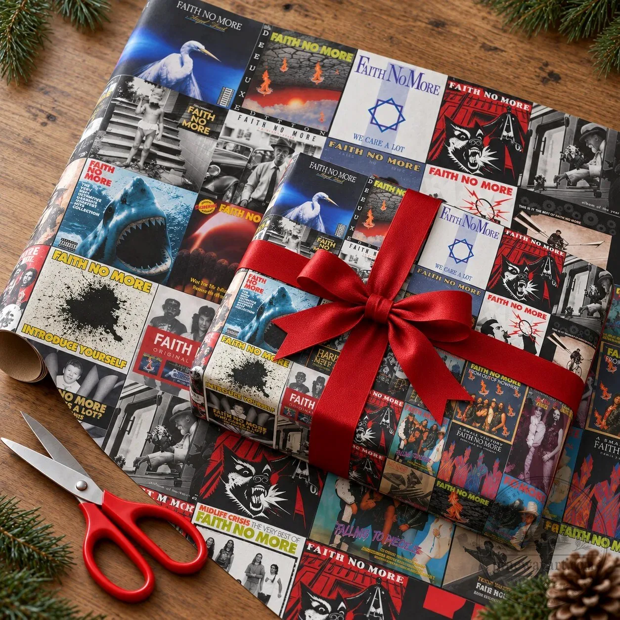 Faith No More Album Covers Collage Music Fan Gift Wrapping Paper Roll 6 Faith No More Album Covers Collage Music Fan Gift Wrapping Paper Roll