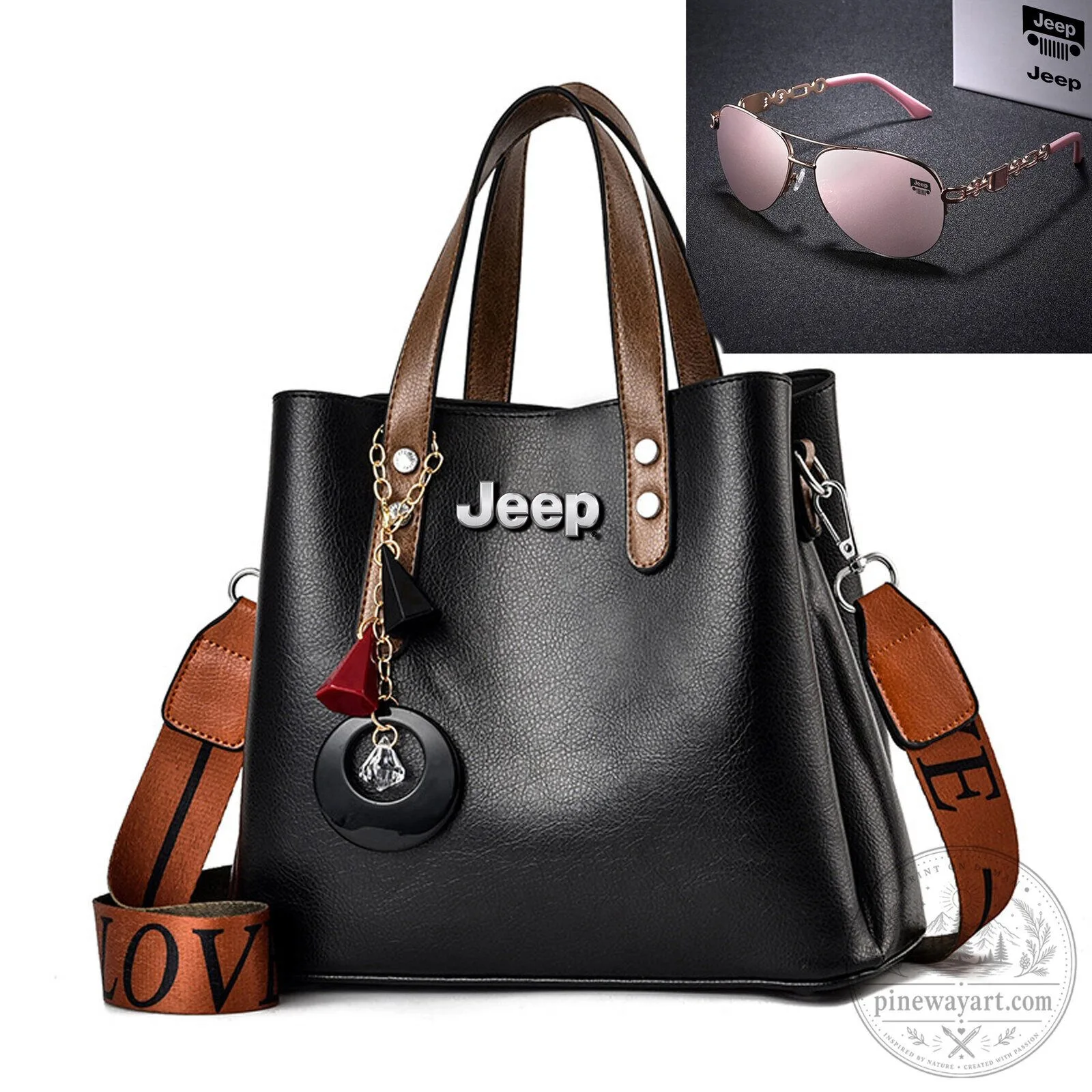 Jeep Vintage Red Leather Women's Handbag with Detachable Shoulder Strap 17 Jeep Vintage Red Leather Women