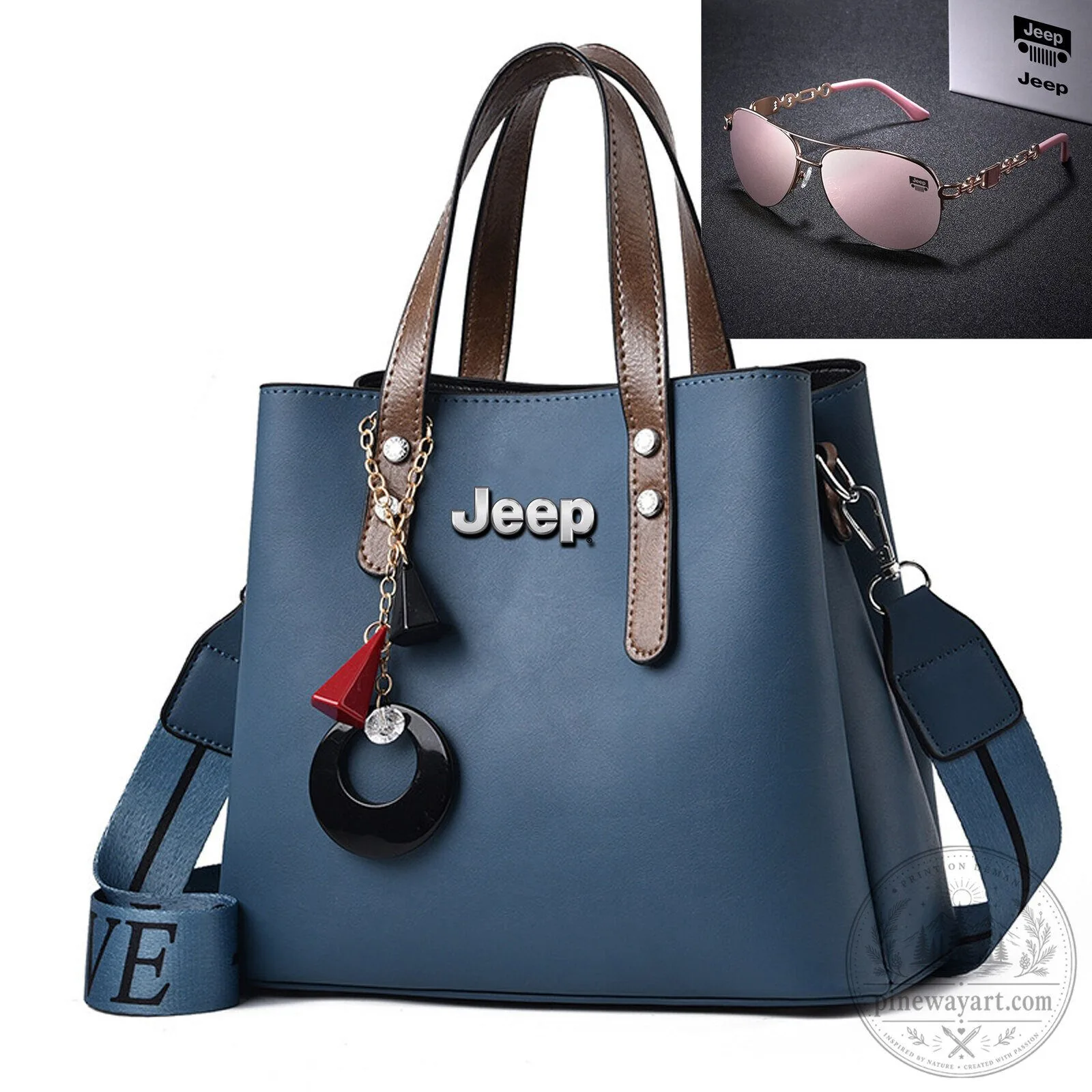 Jeep Vintage Red Leather Women's Handbag with Detachable Shoulder Strap 22 Jeep Vintage Red Leather Women