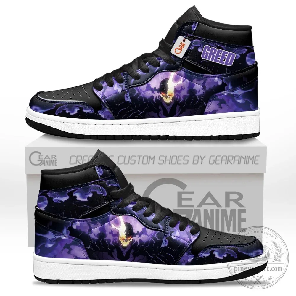 Greed Fullmetal Alchemist Anime Character High Top Sneakers