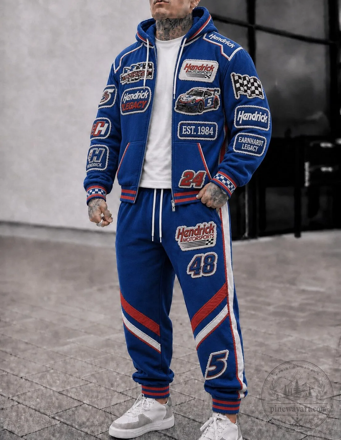 Hendrick Motorsports Legacy Racing Patchwork Zip-Up Hoodie 2 Hendrick Motorsports Legacy Racing Patchwork Zip-Up Hoodie