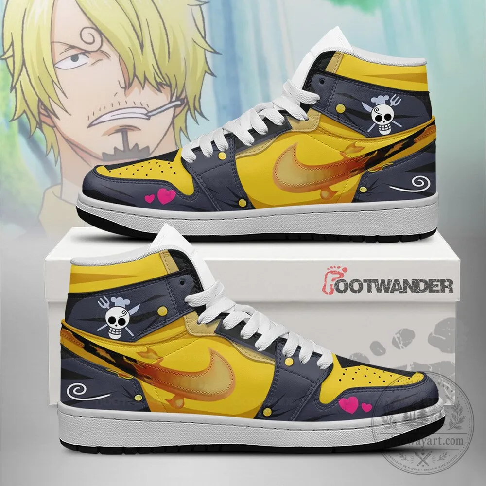 One Piece Sanji Vinsmoke Anime Character High-Top Sneakers Custom Shoes