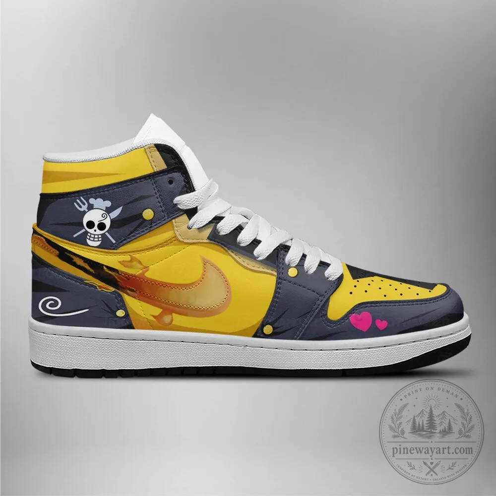 One Piece Sanji Vinsmoke Anime Character High-Top Sneakers Custom Shoes 6 One Piece Sanji Vinsmoke Anime Character High-Top Sneakers Custom Shoes
