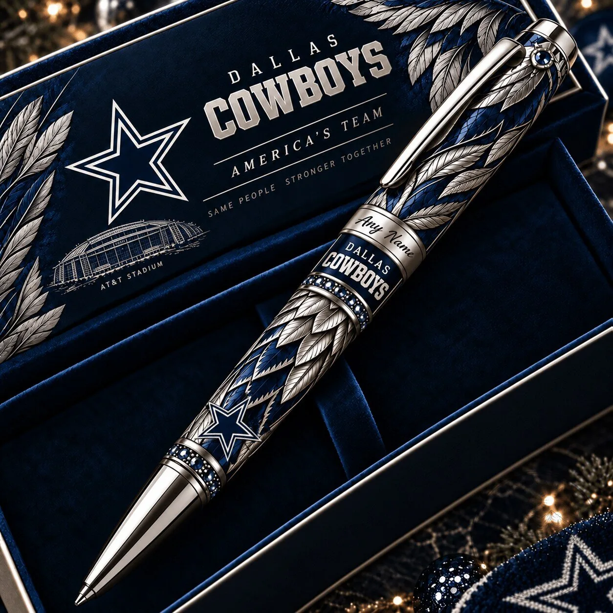 Dallas Cowboys Custom Engraved Ballpoint Pen with Gift Box