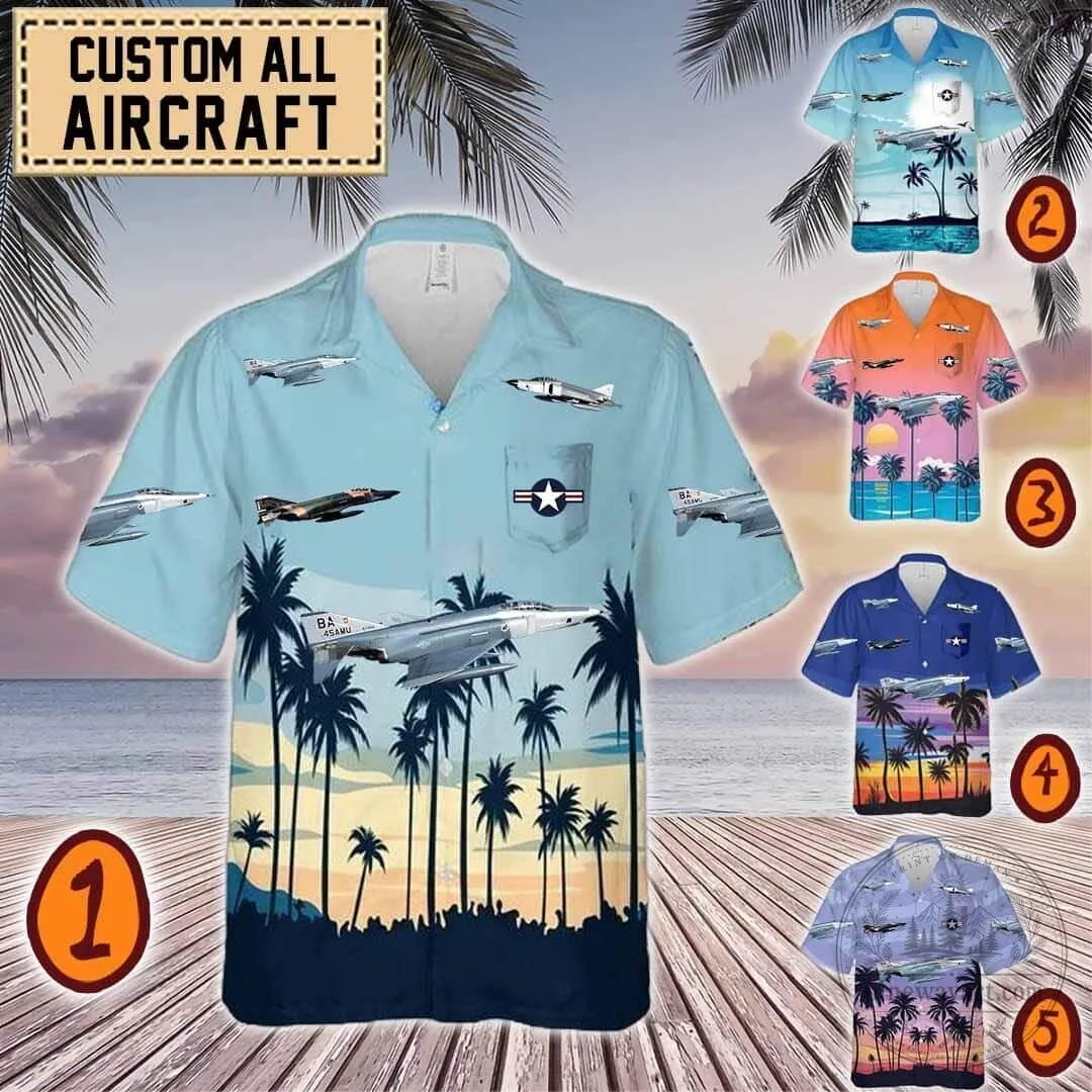 Military Aircraft Fighter Jet Hawaiian Shirt