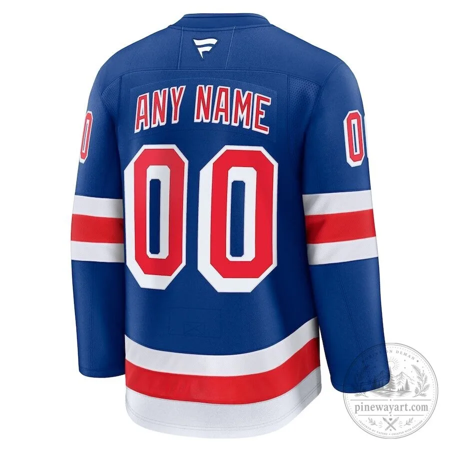 New York Rangers National Hockey League Blue Home Custom Hockey Jersey 5 New York Rangers National Hockey League Blue Home Custom Hockey Jersey
