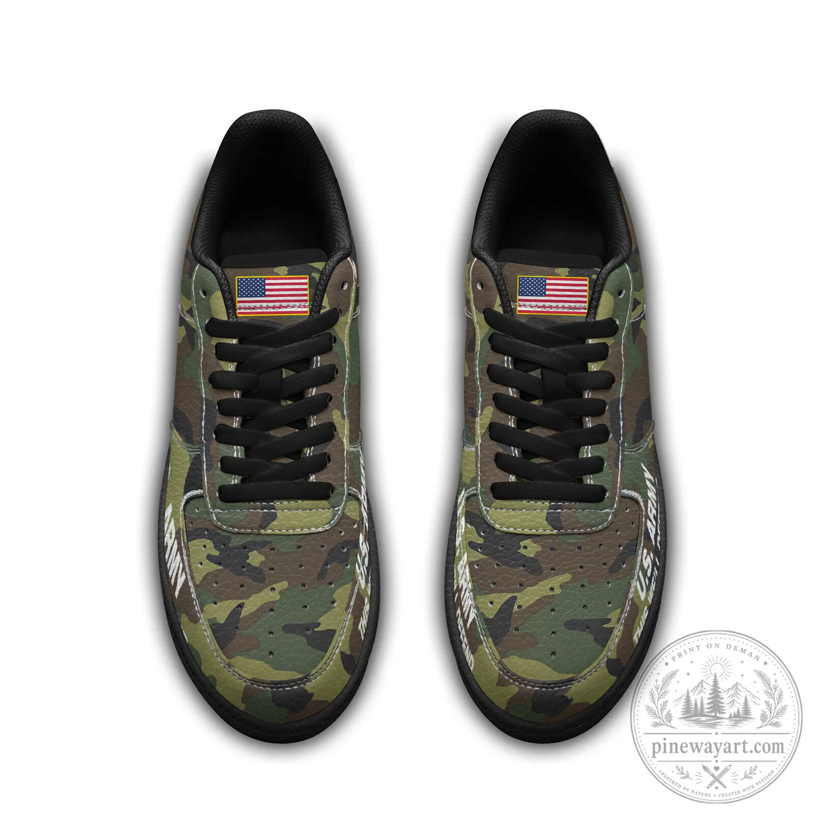 Washington Commanders Camouflage United States Army Military Custom Shoes
