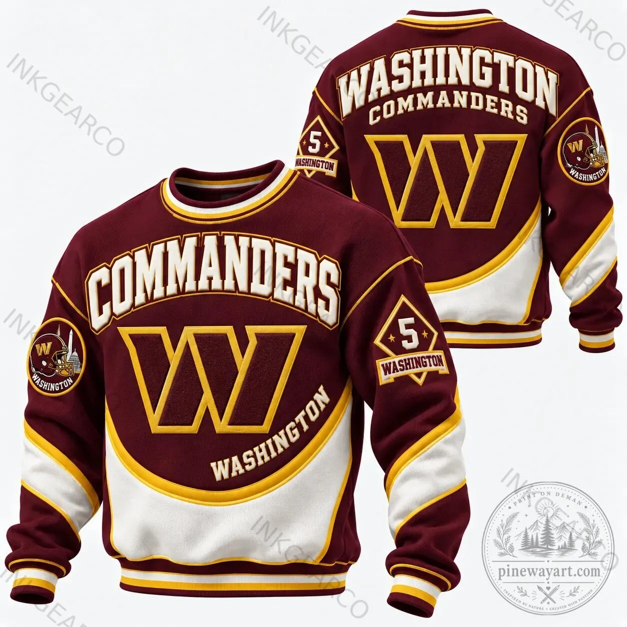 Crewneck Sweatshirt for Washington Commanders Football Team