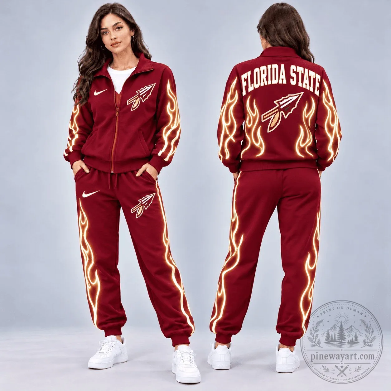 Florida State Seminoles Neon Inferno Tracksuit Set