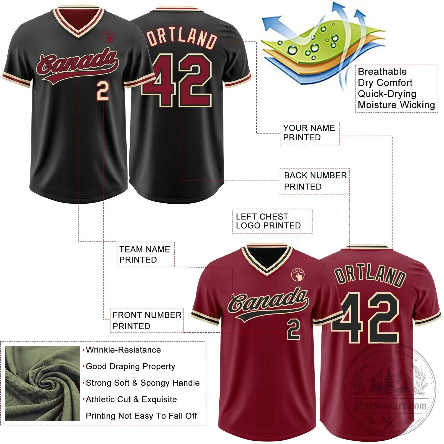 Custom Black Crimson Cream Reversible Pullover Baseball Jersey Shirt 13 Custom Black Crimson Cream Reversible Pullover Baseball Jersey Shirt