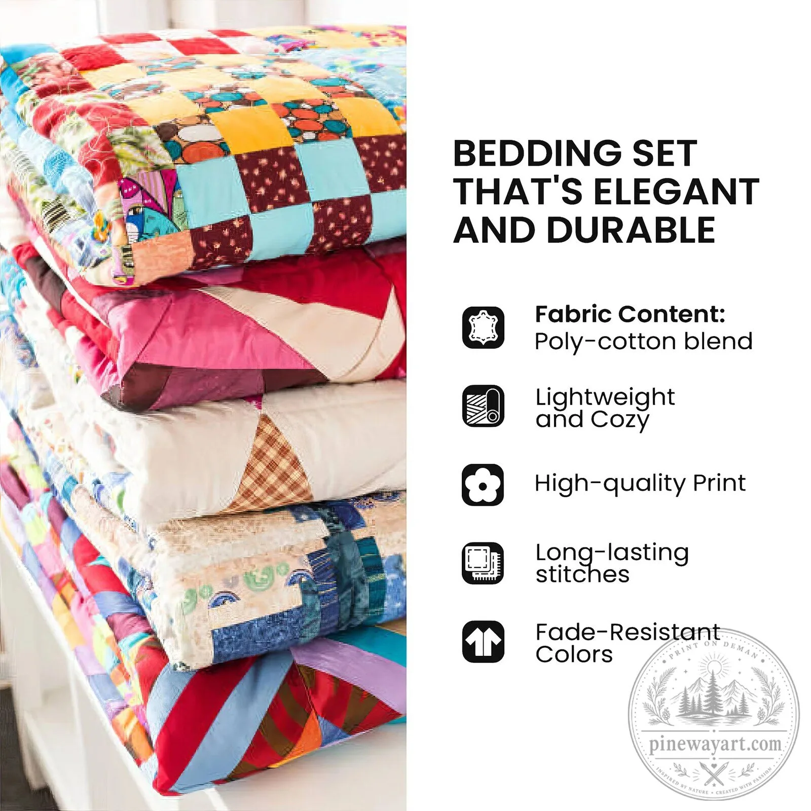 Midnight Christmas Star Swirl Quilted Bedding Set 9 Midnight Christmas Star Swirl Quilted Bedding Set